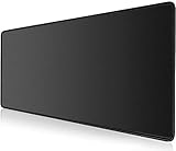 KTRIO Mauspad XL Größe Gaming Mauspad 800x400mm,XL Mousepad,Tischunterlage Large Size verbessert Präzision und Geschwindigkeit Gummiunterseite,Schwarz