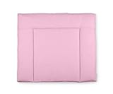 Ehrenkind® Wickelauflage 85x75 cm | Waschbar + 100% Bio-Baumwolle Bezug | Wickelunterlage | Wickeltischauflage | weich & atmungsaktiv 75x85cm Rose weiße Punkte