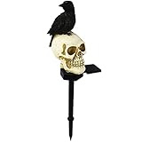 Ditanpu Totenkopf Garten Solarlichter, wasserdichte Skelett Gartenlichter, Halloween Dekorationen Solarlichter Im Freien, Outdoor Solar Licht Garten Dekoration Lampe wasserdichte Weg Rasen Garten