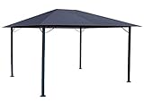 QUICK STAR Metall Garten Pavillon Nizza 3x4m Antik Partyzelt Grau