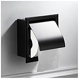 toilettenpapierhalterung klebend 1 Stück Papierhalter Moderne Wandhalterung Matte schwarz 304 Edelstahl Badezimmer Toilettenpapierhalter Toilette Rollen Sie Papiergewebekasten Toilettenpapierhalterung