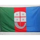 AZ FLAG Flagge LIGURIEN 90x60cm - Liguria IN Italien Fahne 60 x 90 cm Scheide für Mast - flaggen Top Qualität