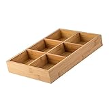 DOITOOL 1-Teiliges Gemüsetablett Gemüsebehälter Brotkasten-Behälter Schublade Aufbewahrungsbehälter Geteilter Abschnitt Box Geteilte Servierplatte Nüsse Organizer Tablett