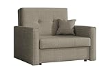 Mirjan24 Sofa Viva Bis I mit Schlaffunktion, Schlafsofa, einsitzer Polstersofa mit Bettkasten, Bettsofa inkl. Kissen, Farbauswahl, Wohnlandschaft (Spirit 3)