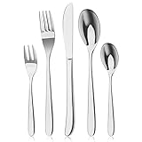 Besteck Set, Bettlife 30-teilig Besteckset für 6 Personen mit Messer/Gabel/Löffel, Edelstahl Essbesteck Spiegelpoliert, Menübesteck Tafelbesteck Set, Spülmaschinenfest