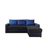 Eckcouch Euforia Duo mit Bettkasten und Schlaffunktion, Bettsofa, Modernes Ecksofa mit Bettfunktion, Ottomane Universal, Polsterecke, Loungesofa (Haiti 16 + Haiti 10)