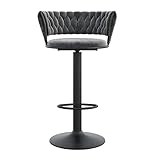 KLZUOPT Exquisite Barhocker, Moderne Küchenhocker, drehbare Barhocker, mit Pedal und Verstellbarer Höhe, für Frühstück, Esszimmer, Café, Theke, Barstühle zu Hause, (6 Farben, 65–80 cm)