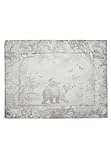 Jollein Krabbeldecke Laufgittereinlage 75x95 cm Forest Animals grau | 017-512-66054