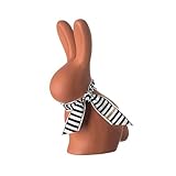 Leonardo 035928 Hase, Dekohase, Osterhase - GINO - Terrakotta - orange matt - 15 x 11 x 7 cm