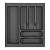 Orga-Box I Besteckeinsatz 419 x 473 oriongrau mit Perlstruktur und Anti-Rutschbeschichtung für Tandembox Antaro/Intivo u. ModernBox im 50er Schrank Schubladeneinsatz