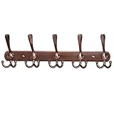 Haken, Hakenleiste Kleiderhaken, Edelstahl Kleiderhaken Rostfrei Handtuchhaken Bademantelhaken Garderobe Wandgarderobenhaken (Schwarz) (Rot)