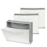 Kreher XL Schuhschrank aus Kunststoff in Weiß. Drei Schuhkipper für insgesamt ca. 9 Paar Schuhe. Erweiterbar, abwaschbar, robust, multifunktional.