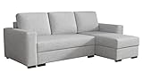 Mirjan24 Ecksofa Lolomi mit 2 Bettkasten und Schlaffunktion, L-Form Sofa für Wohnzimmer, 3 Sitzer Eckcouch, Polsterecke mit Bettfunktion, Wohnlandschaft (Neve 80)