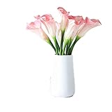 JJJ LHY- Gefälschte Blume Calla-Lilie Große Simulation Bouquet Vase Set Gefühl PU-Fälschungs-Blumen-Dekoration Blumen-Dekoration Schmuck Mode (Color : Pink, Size : Bottled1)