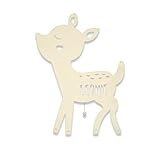 Nachtlicht, Schlummerlicht, Holz, Tauf-Geschenk mit Wunsch-Name für Mädchen oder Jungen, Rehkitz, Reh Bambi, Schlummerlicht, Babyzimmer, Nachtlichtlampe, Lampe, Stilllampe [Energieklasse A++]