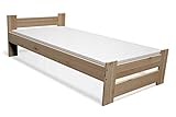 Best For You Doppelbett Futonbett Seniorenbett erhöhtes Bett aus 100% Naturholz mit Matratze und Lattenrost viele Größen (90x200 cm)