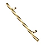 FIXCOR Paar-Set Einfacher Schranktürgriff Gold, Schwarzer Griff Verschiedene Größenoptionen, for Schuhschrank, Kleiderschrank, Schublade-40CM-Gold (Color : Gold, Size : 35CM)