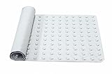 Rutschfeste Badewannenmatte, Kinder-Badewanne, Duschmatten mit Saugnapf, 40,6 x 71,1 cm (weiß)