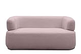 DOMO. collection Molina 2 Sitzer, fest, 2er Sofa, Couch, Garnitur, Altrosa, 160 x 86 x 71 cm