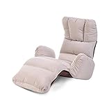 MKYOKO Klappbarer Boden-Lounge-Sofastuhl mit Kissen zum Spielen und Faulenzen (Farbe: Weiß) (Weiß C)