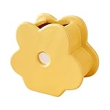 Modern Vasen für Blumen Tabelle Kreative Blumenform Vase Nordic Nette Keramik Vasen Esstisch Dekoration Wohnzimmer Getrocknete Blume for Wohnkultur Kunst Schlafzimmer Büro (Color : Yellow)