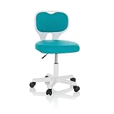 hjh OFFICE Kinder Schreibtischstuhl KIDDY TOP W Kinderbürostuhl Stoff Drehstuhl, mitwachsend, Blau, 736426
