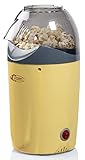 Bestron Heißluft-Popcornmaschine für bis zu 50 g Popcornmais, Popcornmaker für Popcorn in 2 Minuten, fettfreie Zubereitung, 1200 Watt, Farbe: Gelb
