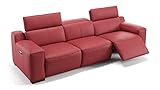 sofanella - Ledercouch 3-Sitzer Loreto Relaxsofa italienisch