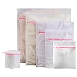 KOSHIFU 6 Stück Wäschenetz für Waschmaschine Wäschesack Mesh Wäschebeutel mit Reißverschluss Wäschesäckchen für BH Schuhe Socken Unterwäsche Babykleidung Pullover