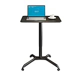 Rednerpult-Podiumsständer, ergonomischer Sitz-Steh-Laptop-Schreibtisch mit Rollen, höhenverstellbar, tragbarer Bodenständer, stabil, elegant (C-Höhe 68) (B-Höhe 68)