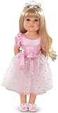 Götz 1359072 Hannah als Prinzessin Puppe - Princess - 50 cm große Stehpuppe mit blonden Langen Haaren und blauen Augen