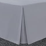Bronwen Mathew Bettlaken, mit Plisseefalten, für Super-King-Size-Betten, Mikrofaser, weich, gebürstet, pflegeleicht, bügelfrei (Super-King-Size, Grau)