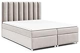 Best for Home Boxspringbett mit Bettkasten Trinity K-10 Bonellfederkern inkl. Topper 180x200 Creme