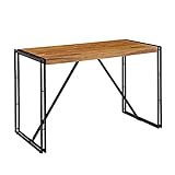KADIMA DESIGN 'Ironwood Schreibtisch | Arbeitstisch Sheesham Massivholz 120x60x77 cm | Bürotisch Industrial | PC Tisch Metall Holz | Design Holztisch