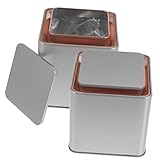 HEMOTON 2 Stück Blech-Kaffeebehälter Keksbehälter Edelstahlbehälter Runder Behälter Mit Deckel Küche Vorratsdosen Leere Metall-Keksdosen Gläser Mit Deckel Kanister Mit Deckel