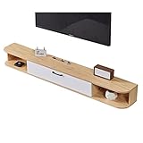 FPIGSHS TV Lowboard, TV-Schrank TV Lowboard Board Hängend Hängeschrank - Set-Top-Box-Lagerregal,Wand Montierter TV-Schrank Für Wohnzimmer Schlafzimmer,100/120/140Cm, Color : E, Size