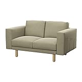 Soferia Kompatible Ersatzbezug fur NORSBORG 2er-Sofa, Stoff Elegance Beige, Beige