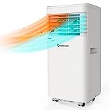 Adamson A40 | 4-in-1 Mobile Klimaanlage + NEU 2023 + mit Entfeuchtungsfunktion, Ventilator, Kühl- und Heizmodus + Fernbedienung + 7000 BTU Klimaanlage mobil + Air Conditioner - Mini Klimaanlage