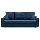 Couch Aikido I 223x90 - mit schlaffunktion - Farben zur Auswahl - modernen Couch - mit Bettkasten - Moderner Cordstoff - Stoff POSO (POSO 005)
