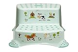 Premium zweistufiger Tritthocker Funny Farm aquamarin stabiler Hocker