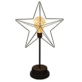 Stern LED Tischlampe Retro Design Nachtlampe 38x24cm Tischleuchte LED-Stern Star Geschenk Lampenschirm batteriebetrieben