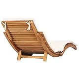 Wakects Gartenbett, Klappbett aus Teakholz, robust, vielseitig verwendbar für den Garten