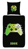 SkyBrands Xbox Bettwäsche 135x200 80x80 Kissenbezug [Baumwolle] Gaming E-Sport Bettwäsche Teenager Jungen 2tlg 1x Bettbezug 1x Kissenbezug