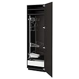Ikea METOD/MAXIMERA Hochschrank mit Reinigungsinnenraum, 60x60x200 cm, schwarz/Kungsbacka anthrazit
