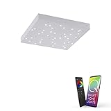 Paul Neuhaus Q-UNIVERSE 6051-16 LED-Deckenleuchte Innenleuchte weiß Smart Home, Works with Alexa, Funk-Fernbedienung, dimmbar, RGW+W Farbwechsel