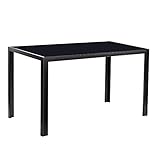 XM&LZ Esstisch aus gehärtetem Glas, einfach montierter Küchentisch, 4 Personen, Wohnzimmer, Esstisch, Esszimmer, Couch, Frühstückstisch