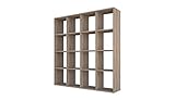 Polini Home Raumteiler Bücherregal Regal Eiche 16 Fächer, 1695.68