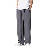 PTLLEND Hosen Pflege Herren Lose gerade Baumwoll-Bloomers für Herren, Sommer-Freizeithose, atmungsaktive Herrenhose Cargo Hose
