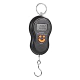 ULTECHNOVO Tragbare Waage Digitale Waage Für Körpergewicht Outdoor-Haken Zum Aufhängen Robuster Haken Gepäckwaage Robuste Kranwaage Fischwaage Tragbare Küchenwaage Schwarz