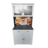 HTI-Living Küchenbuffet 1 Schublade Blanca Bistro Küchenschrank Weiß Beton